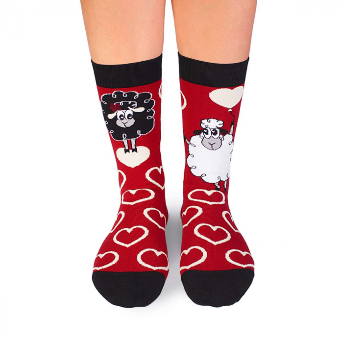 Sosete bumbac Arty Socks Oita Indragostita Rosu [2]
