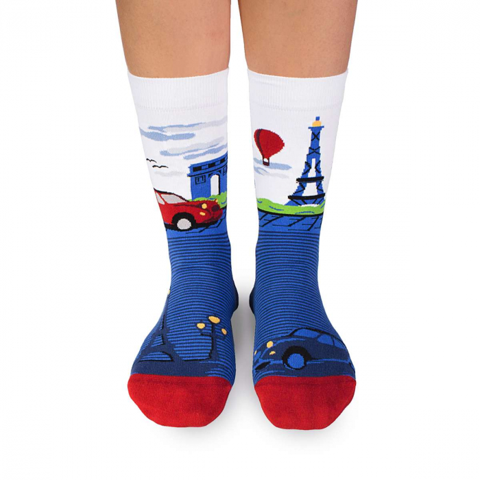 Sosete bumbac Arty Socks Paris Albastru [2]