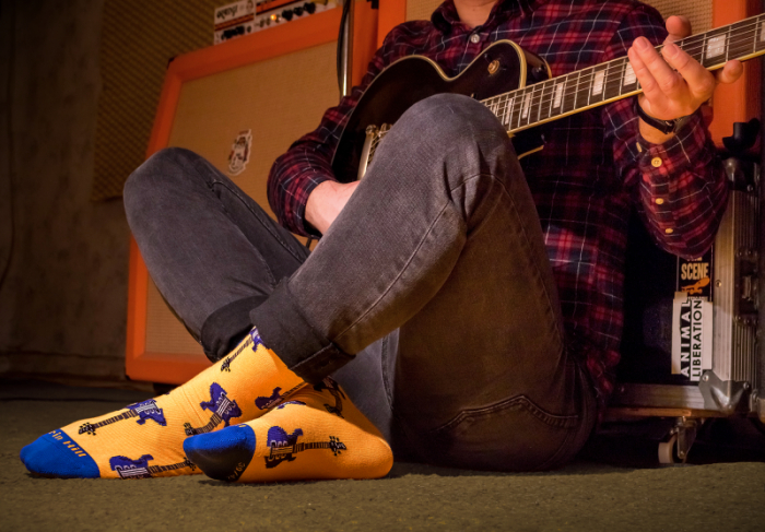 Sosete bumbac BOX 3 Colour Cotton Socks ROCK Beer Guitar Flash [3]