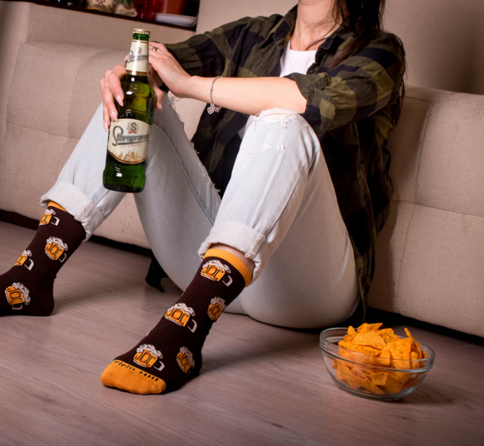 Sosete bumbac BOX 3 Colour Cotton Socks ROCK Beer Guitar Flash [4]