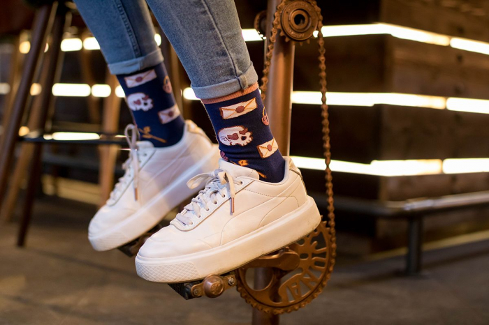 Sosete bumbac Colour Cotton Socks ST VALENTINE'S DAY Jeans [2]