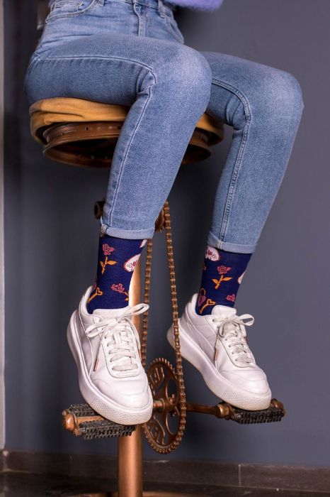 Sosete bumbac Colour Cotton Socks ST VALENTINE'S DAY Jeans [3]