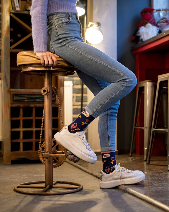 Sosete bumbac Colour Cotton Socks ST VALENTINE'S DAY Jeans [4]