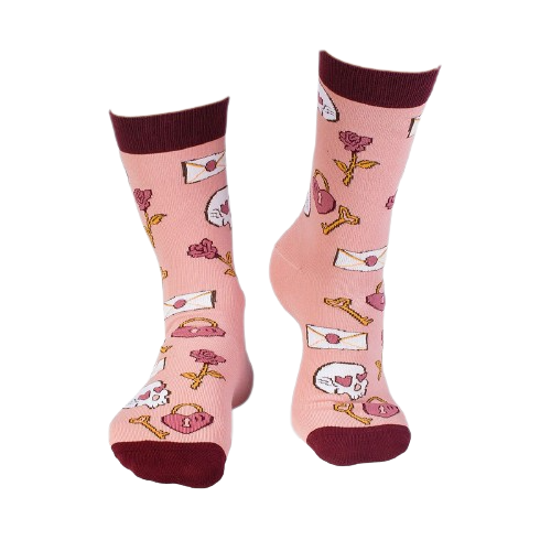 Sosete bumbac Colour Cotton Socks ST VALENTINE'S DAY Rose Ashes [7]