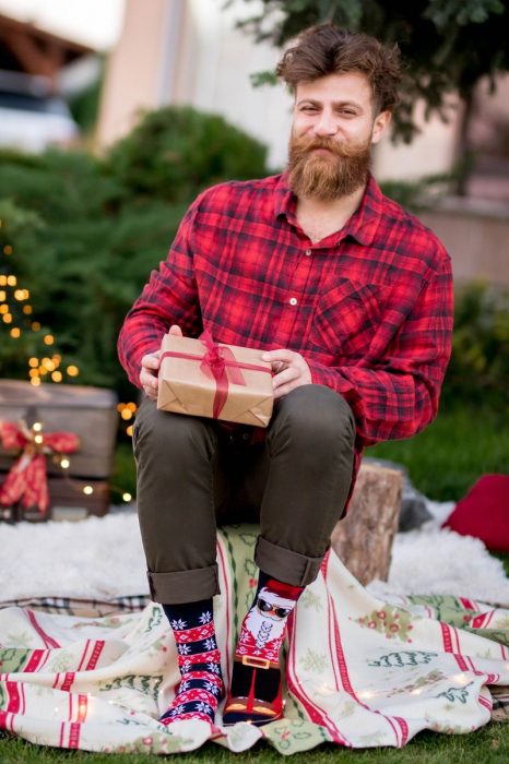 Sosete bumbac de Craciun Cool Santa [9]