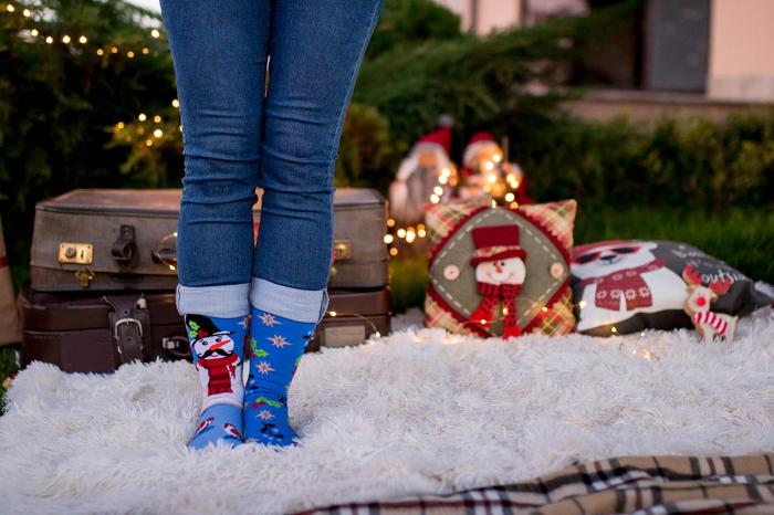 Sosete bumbac de craciun Snowman [4]