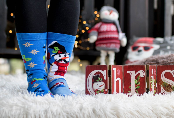 Sosete bumbac de craciun Snowman [5]