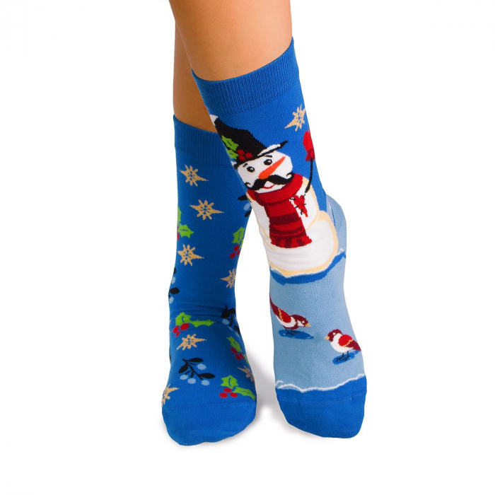 Sosete bumbac de craciun Snowman [10]