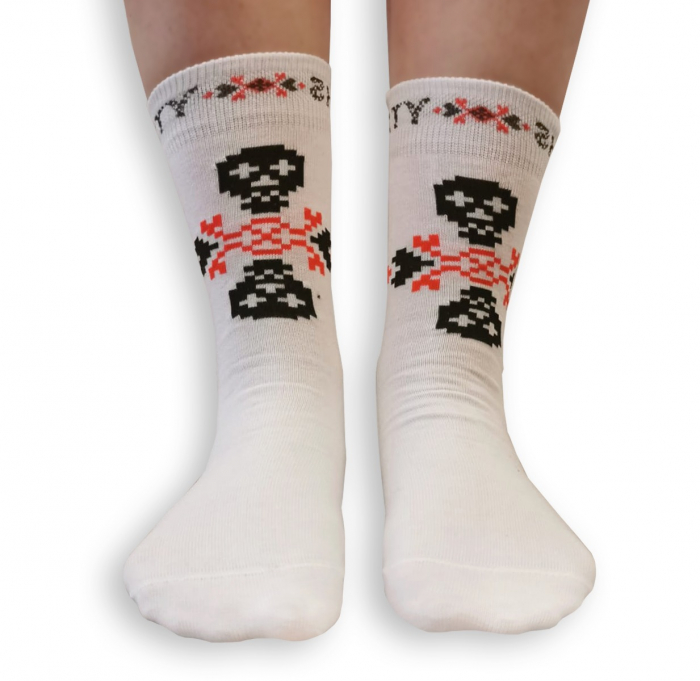 Sosete bumbac Dirty Socks White [2]
