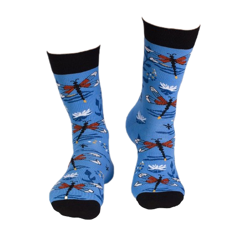 Sosete bumbac Fine Cotton Sealife Libelula Albastru [4]