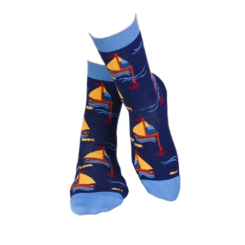 Sosete bumbac Fine Cotton Sealife Vaporase Albastru inchis [2]