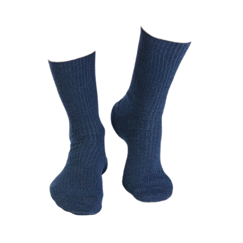 Sosete bumbac lungi fara elastic Albastru [4]