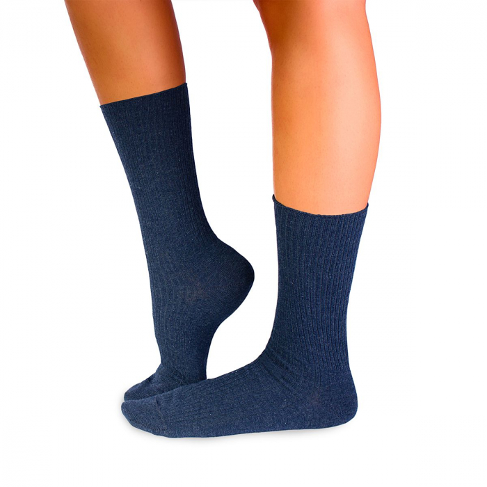 Sosete bumbac lungi fara elastic Albastru [2]
