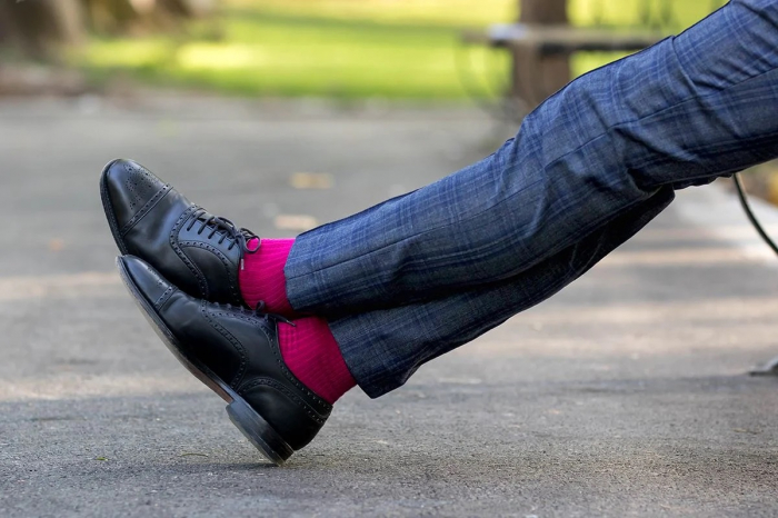 Sosete bumbac lungi fara elastic Fucsia [4]