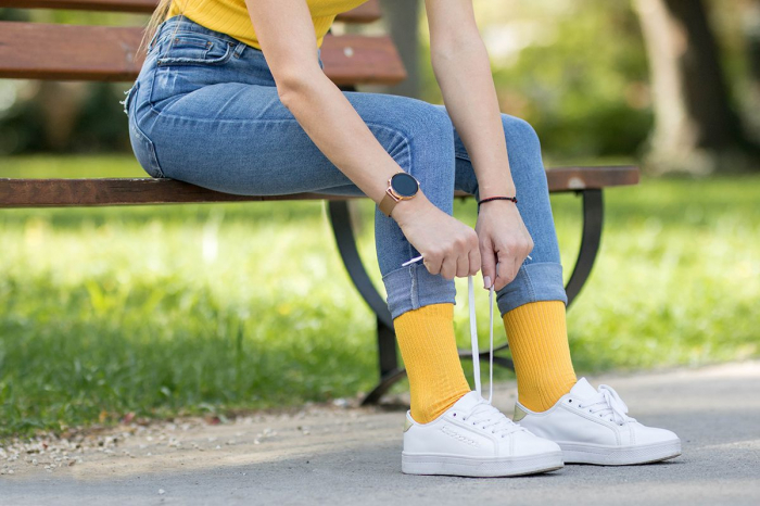 Sosete bumbac lungi fara elastic Yellow [8]