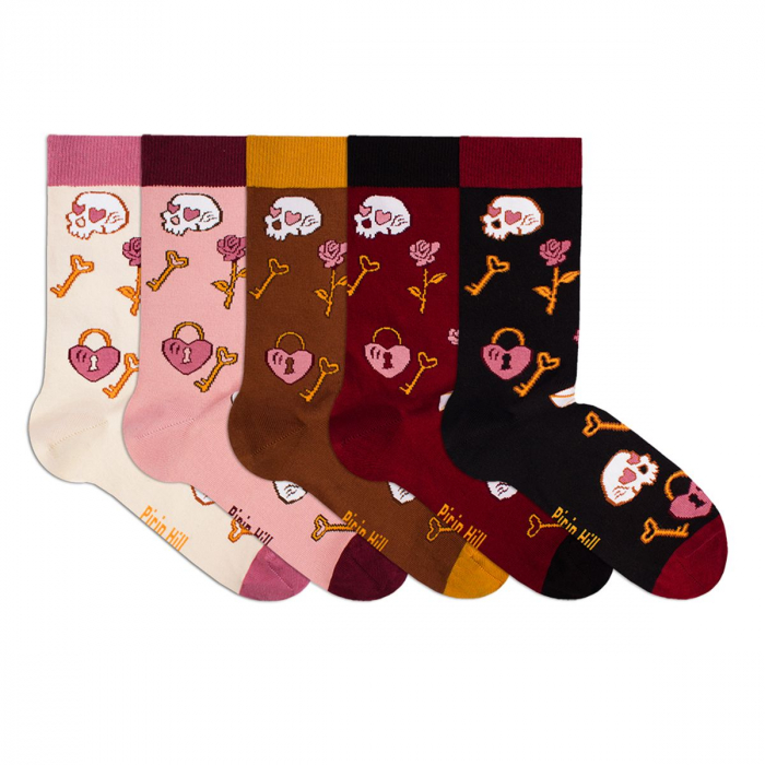 Sosete bumbac LUXURY BOX 5 Colour Cotton VALENTINE'S DAY 5 buc [2]