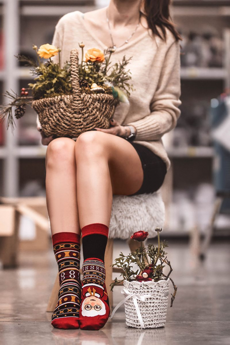 Sosete bumbac organic ARTY SOCKS Bunicuta Negru [4]