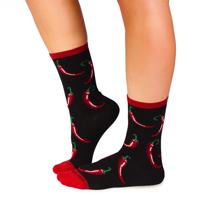 Sosete bumbac organic COLOUR COTTON MEXICO CHILI PEPPER Black [2]