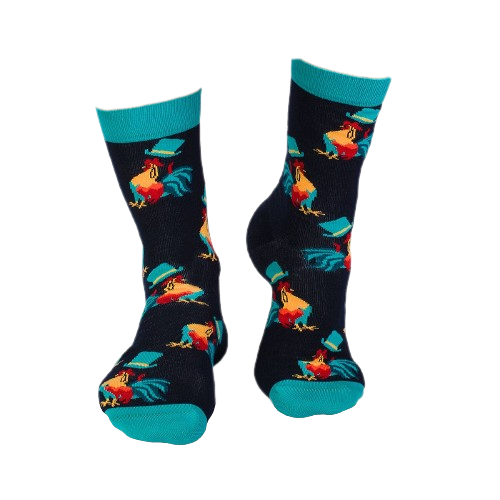 Sosete bumbac organic COLOUR COTTON Rooster NAVY [4]