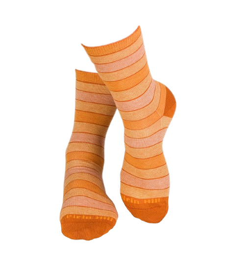 Sosete bumbac organic cu dungi 98% COTTON RICH Galben [4]