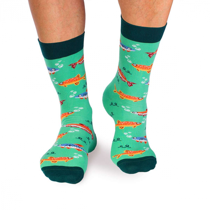 Sosete bumbac organic Fine Cotton Sealife Pesti Menta [2]