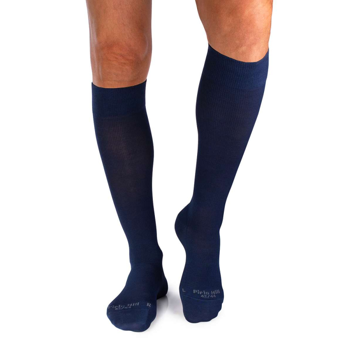 Șosete compresive lungi 3/4 din Bumbac Mercerizat Albastru închis [7]