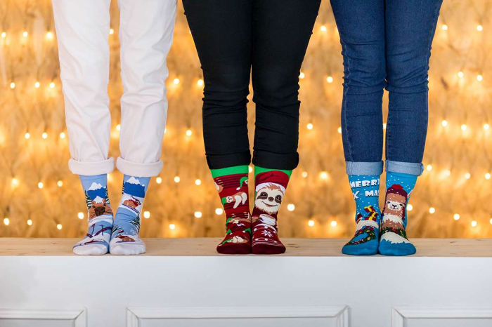 Șosete de Crăciun din bumbac Arty Socks cu Lama Turcoaz [4]