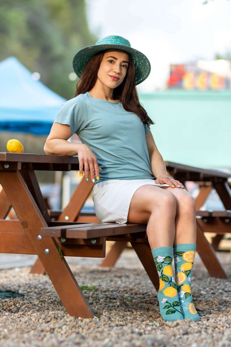 Șosete din bumbac Arty Socks cu Lamai Turcoaz [5]