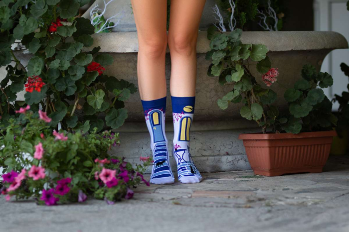 Șosete din bumbac  Arty Socks Seri Grecești Alb [2]