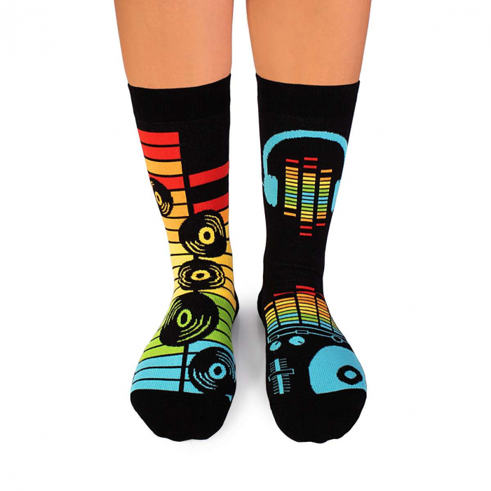 Sosete din bumbac organic Arty Socks Disco Negru [2]