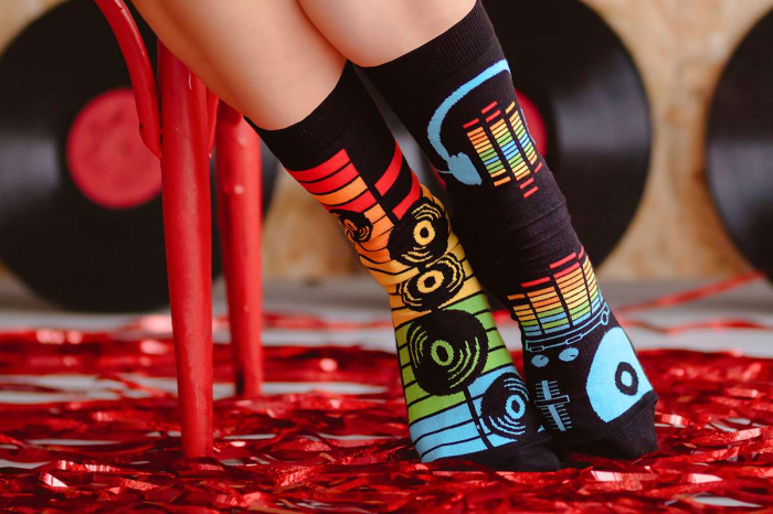 Sosete din bumbac organic Arty Socks Disco Negru [3]
