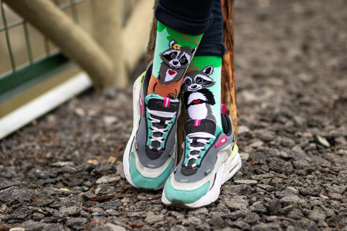 Sosete din bumbac organic Arty Socks Ratoni Indragostiti Verde [5]