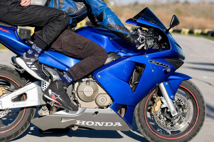 Sosete din bumbac organic cu Motocicleta Albastru inchis [2]