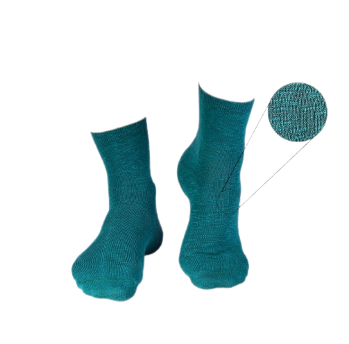 Sosete din in si bumbac LINEN SNEAKER SOCKS Albastru petrol [3]