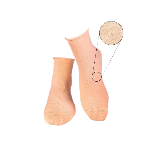 Sosete din in si bumbac LINEN SNEAKER SOCKS coral [3]
