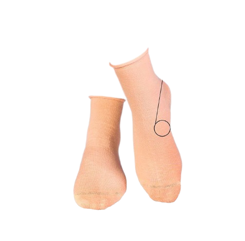 Sosete din in si bumbac LINEN SNEAKER SOCKS coral [4]