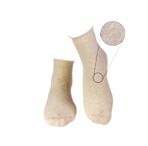 Sosete din in si bumbac LINEN SNEAKER SOCKS Ecru [5]