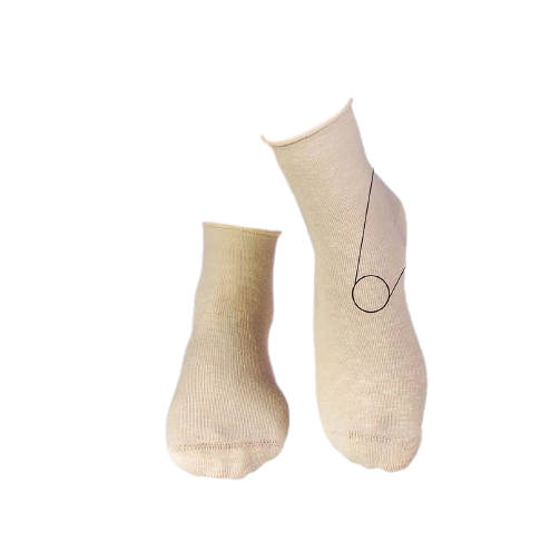 Sosete din in si bumbac LINEN SNEAKER SOCKS Ecru [6]