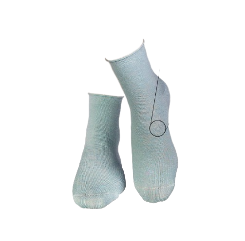 Sosete din in si bumbac LINEN SNEAKER SOCKS Light blue [5]