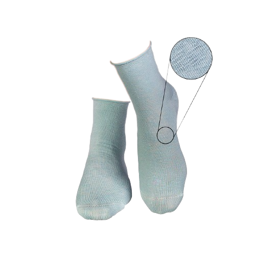 Sosete din in si bumbac LINEN SNEAKER SOCKS Light blue [4]