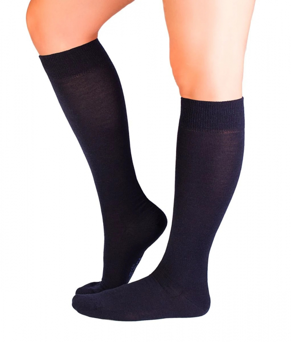 Sosete fine lungi 3/4 din Lână Albastru Inchis [2]