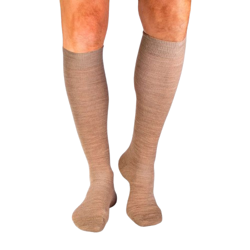 Sosete lungi 3/4 Fine din Lână Bej [4]