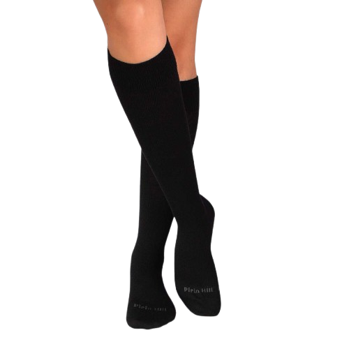 Șosete lungi compresive 3/4 din Lână Merinos Negru [3]