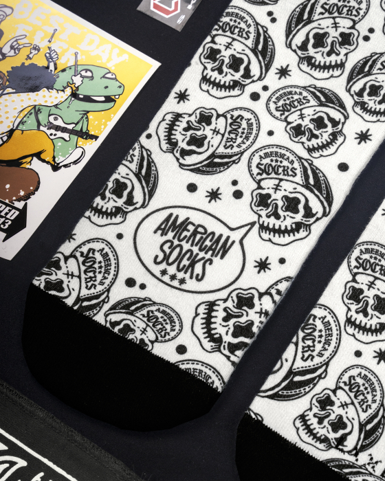Sosete lungime medie Coolmax Skater Craniu [4]