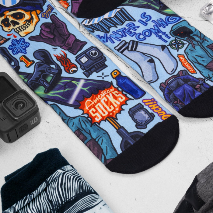 Sosete lungime medie Coolmax Snowboard Craniu [4]