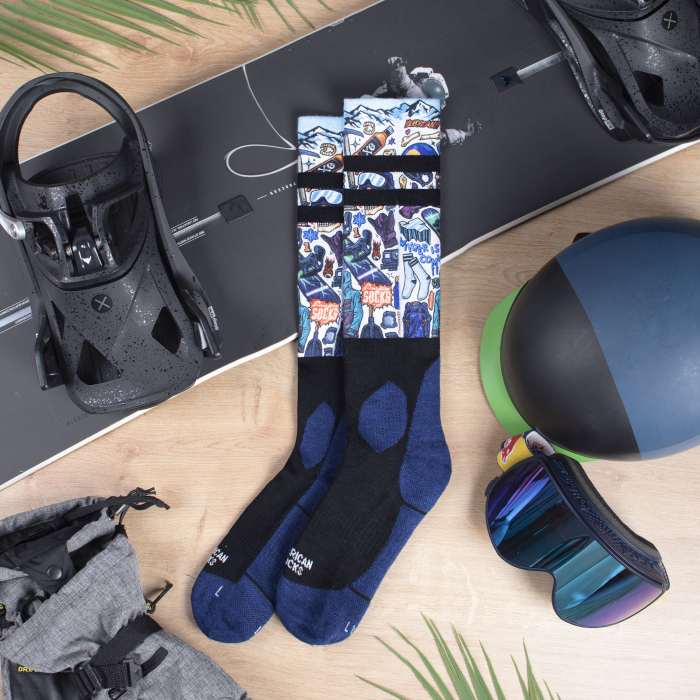 Sosete lungime medie Coolmax Snowboard Craniu [6]