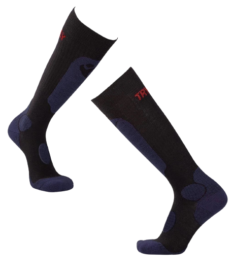 Sosete schi 3/4 lungi lana merino Negru Denim [3]