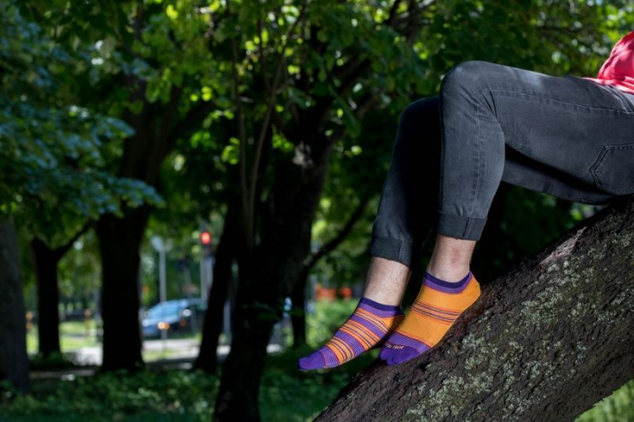 Sosete scurte bambus dungi Purple Orange [6]