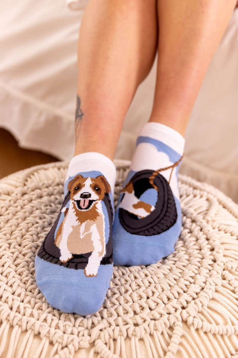 Șosete scurte bumbac Arty Socks cu Jack Russell [6]