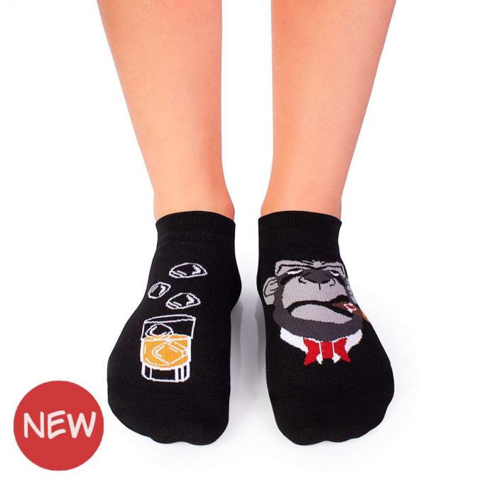 Sosete scurte bumbac Arty Socks Don Maimuta Negru [2]